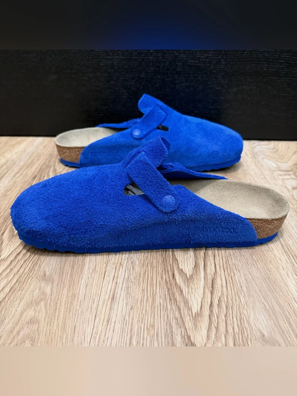 Birkenstock Boston Clog Ultra Blue Suede Size EU 43 / US 10